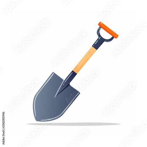 Blue and orange hammer on white background