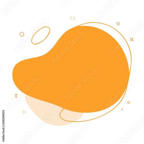 Flat design orange slice isolated on transparent