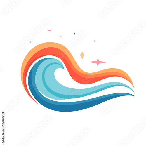 Flat design ribbon with arrow pointing right