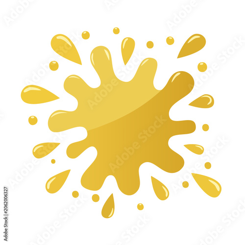 Flat design yellow sun icon with rays