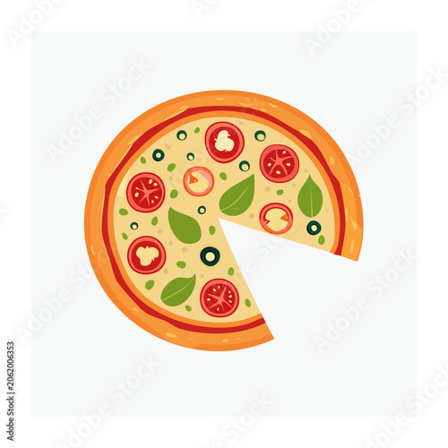 Flat fruit pattern illustration with strawberries apples pears