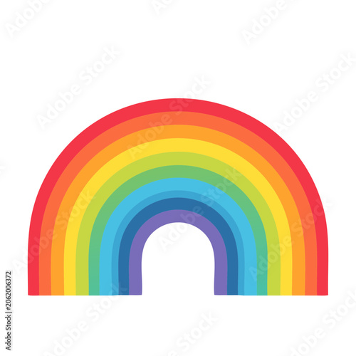 Rainbow arch geometric vector design