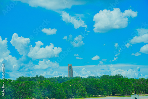 The landscape of Bok tower garden in lake wales of Florida