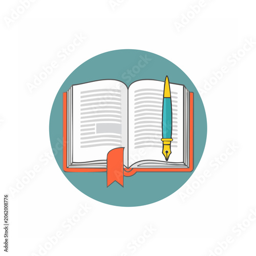Flat design vector of secured laptop with lock