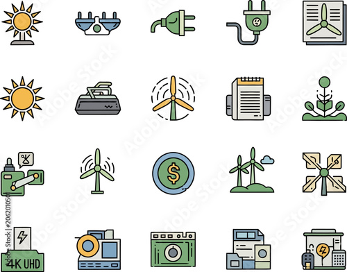 Eco friendly technology and renewable energy.