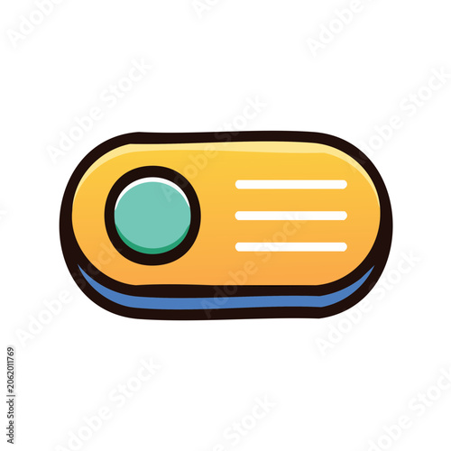 Flat design toggle switch icon