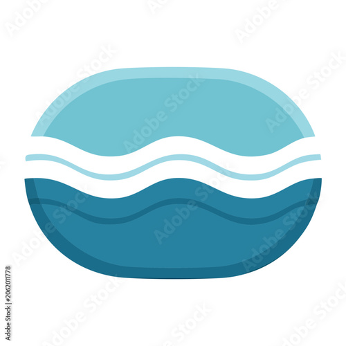 Flat design water wave icon