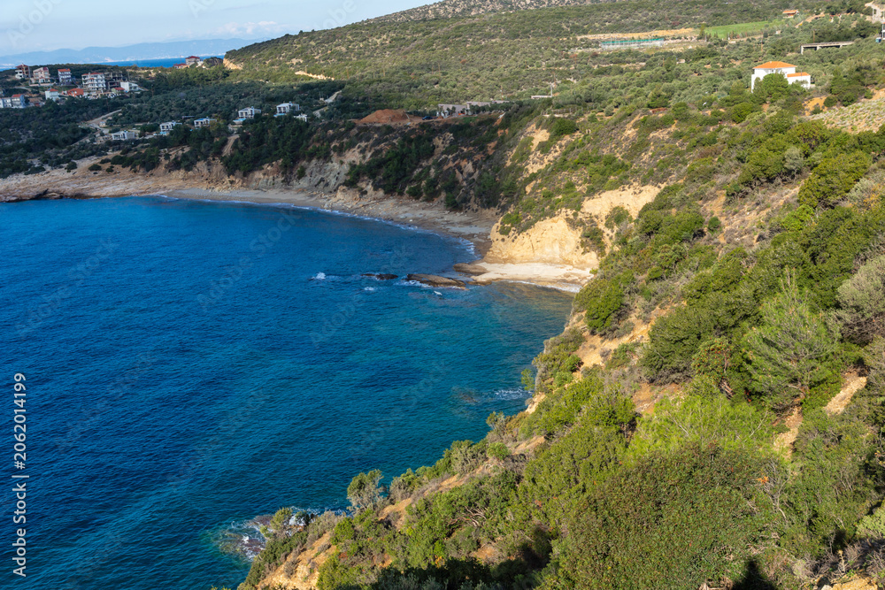 Naklejka premium Landscape of coastline of Thassos island, Greece