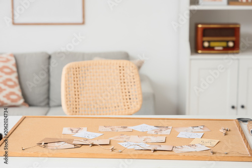 Board with family tree on t...