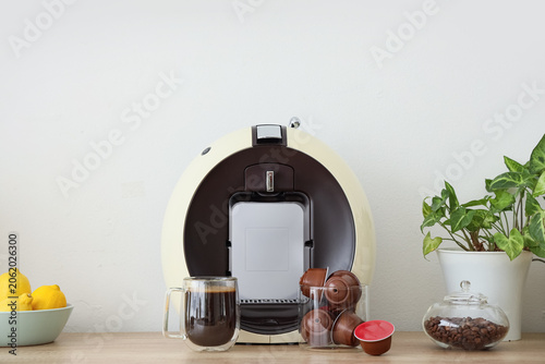 Modern coffee machine with ...