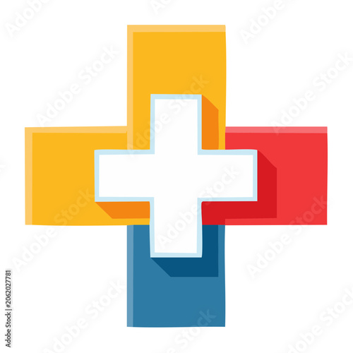 Flat design colorful stacked blocks vector