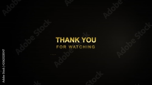 Thank You For Watching Digital Glitch Text Effect On Dark Background