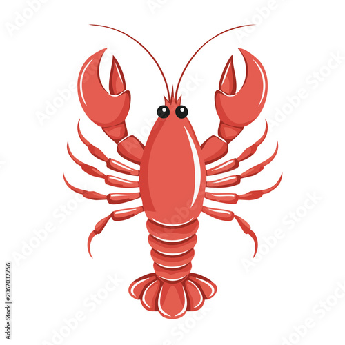 Red Lobster Illustration with Transparent Background