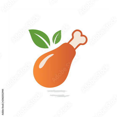 Flat design carrot with green leaf isolated