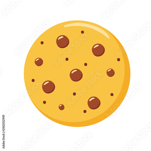 Flat design cheese slice with holes