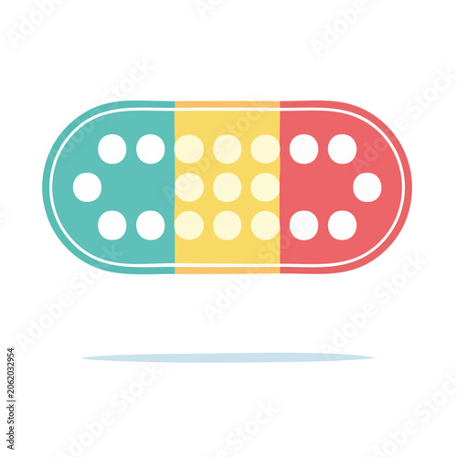 Flat design color wheel with dots