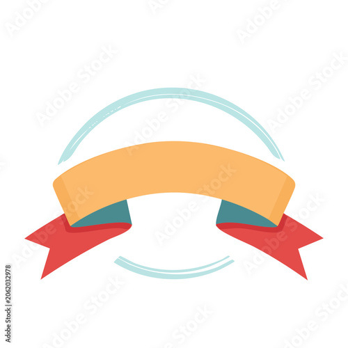 Flat design ribbon bow vector