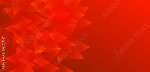 Vibrant red low poly background with dynamic geometric composition.