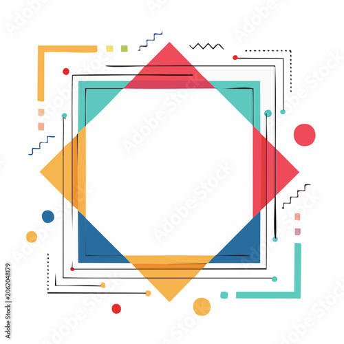 Flat design geometric house vector illustration