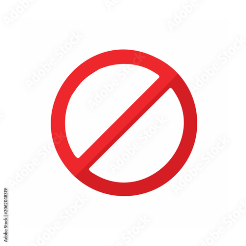 Red flat design zero icon