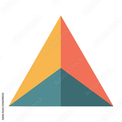 Rainbow gradient triangle vector