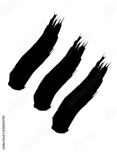 black brush strokes