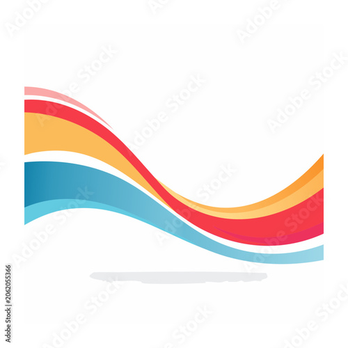 Diagonal ribbon vector in flat colors