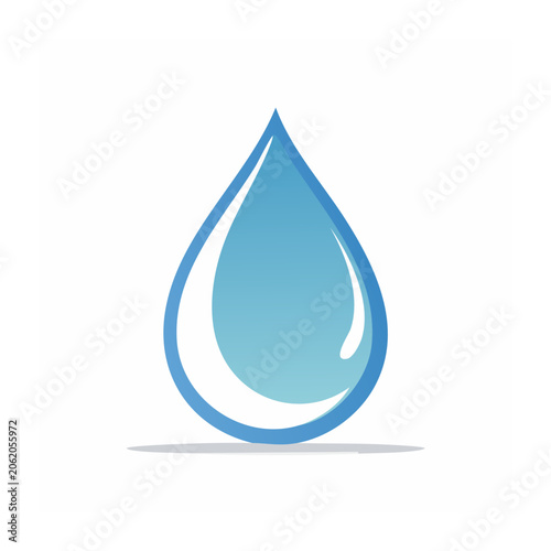 Minimalist teardrop shape 3D render