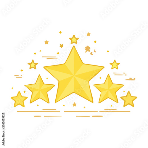 Golden stars and sparkles illustration