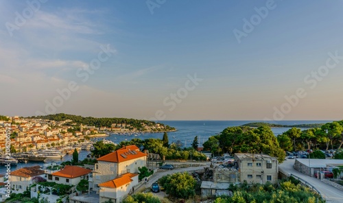 Foto panoramic view of hvar