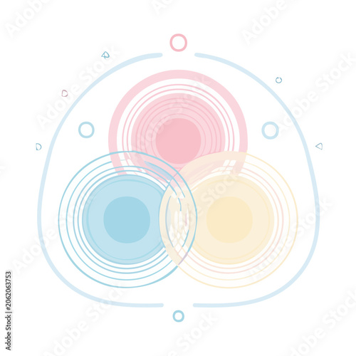 Minimalist concentric circles gradient vector