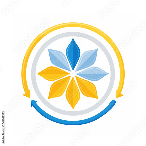 Flat design compass icon vector