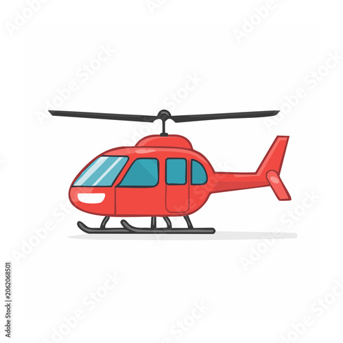 Red airplane vector side view