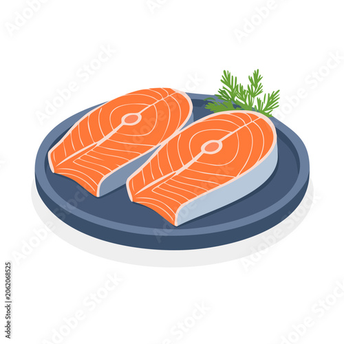 Sushi roll with soy sauce and chopsticks flat design