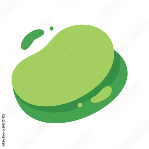 Flat design avocado icon isolated on transparent background