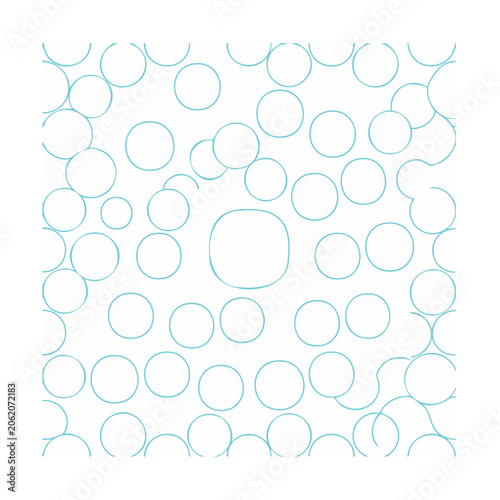 Minimalist repeating circles line art pattern