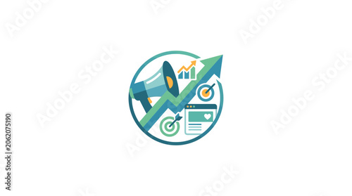 Digital Marketing Growth Strategy Concept