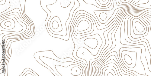 Abstract topographic contours map background. Topography white wave lines vector background. Topographic map Patterns, Topographic map and place for texture. Wavy curve lines banner design.