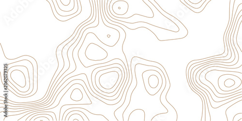 Abstract topographic contours map background. Topography white wave lines vector background. Topographic map Patterns, Topographic map and place for texture. Wavy curve lines banner design.