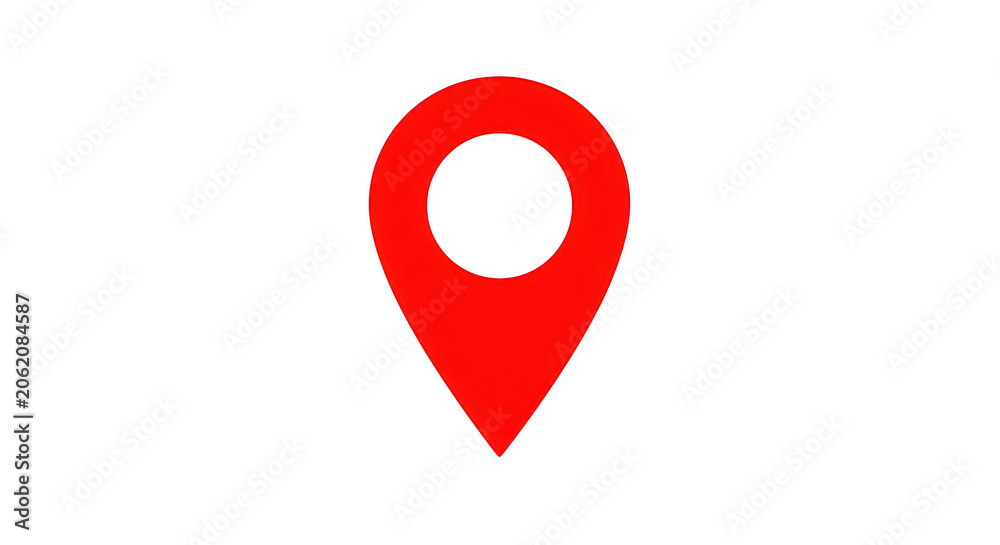 Obraz premium Red map location pin icon for navigation and travel isolated on transparent background