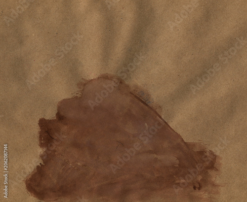 Abstract Brown Stain on Paper Texture for Creative Backgrounds and Design Elements, Isolated