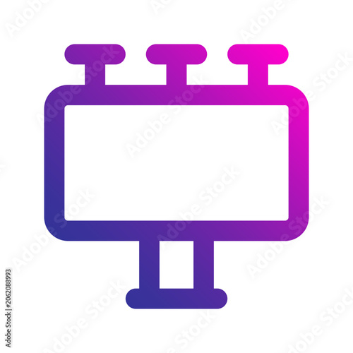 billboard line gradient icon