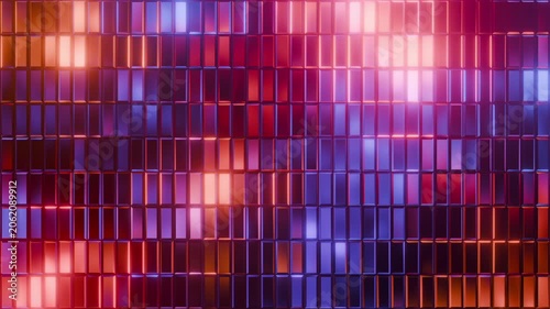 Abstract sci fi background glowing glass grid 3d animation seamless loop