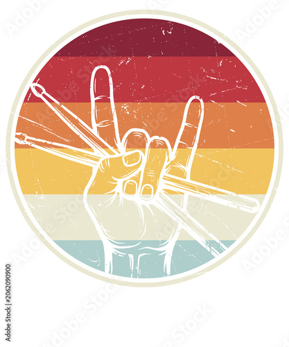 Εκτύπωση καμβά Drummer Ricking Hand Holding Drumsticks