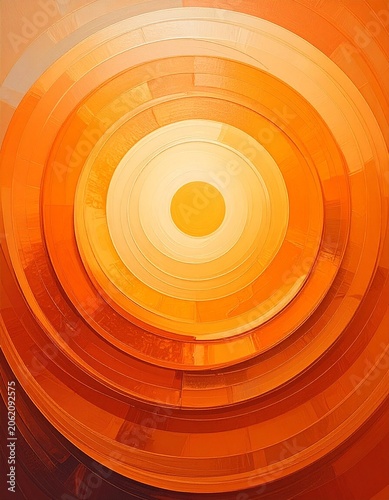 Concentric orange light rings
