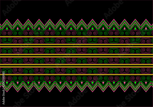 Hmong traditional clothes colorful pattern background.