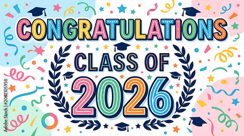 Vibrant celebration banner with colorful confetti and