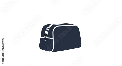 navy blue toiletry bag vector illustration