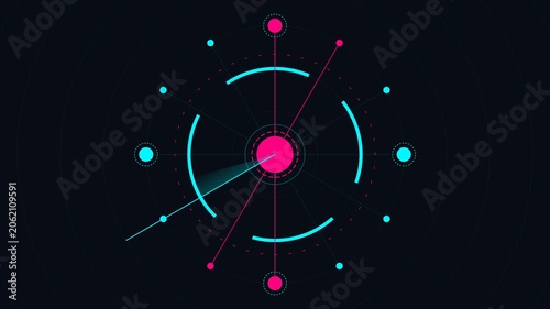 Digital Data Security Network Loop Animation for Technology Background Use