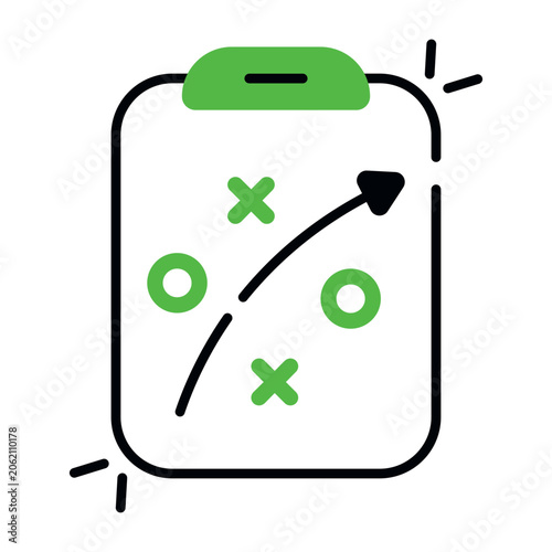 Schilderij op canvas A flat design icon of stratagem